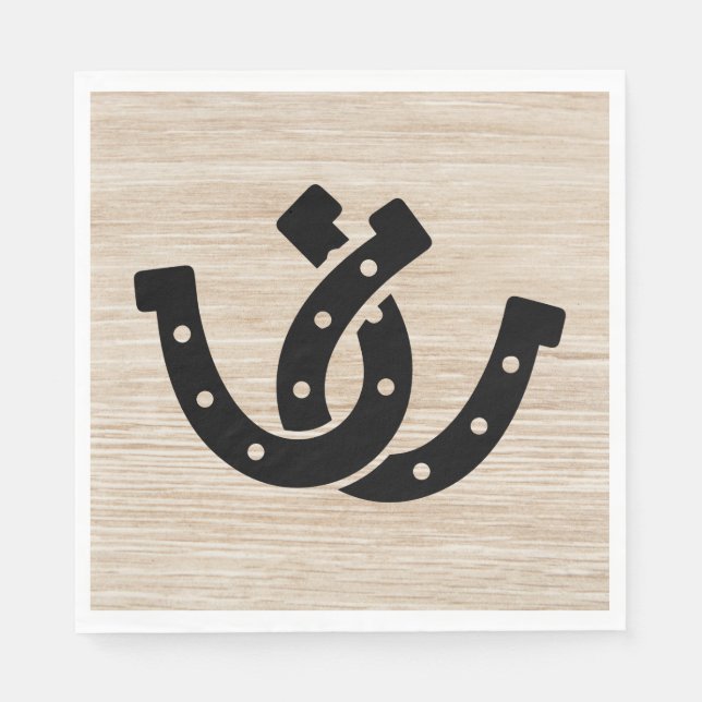 Western Country Wedding Rustic Wood Brautparty Serviette (Vorderseite)