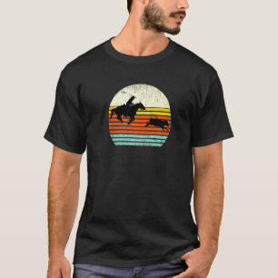 Western Cow Horse Calf Roping Retro Sonnenstil T-Shirt