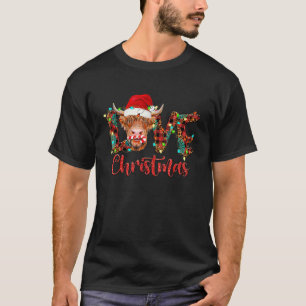 Western Cow Santa Hut Liebt Weihnachten Farmer Lan T-Shirt