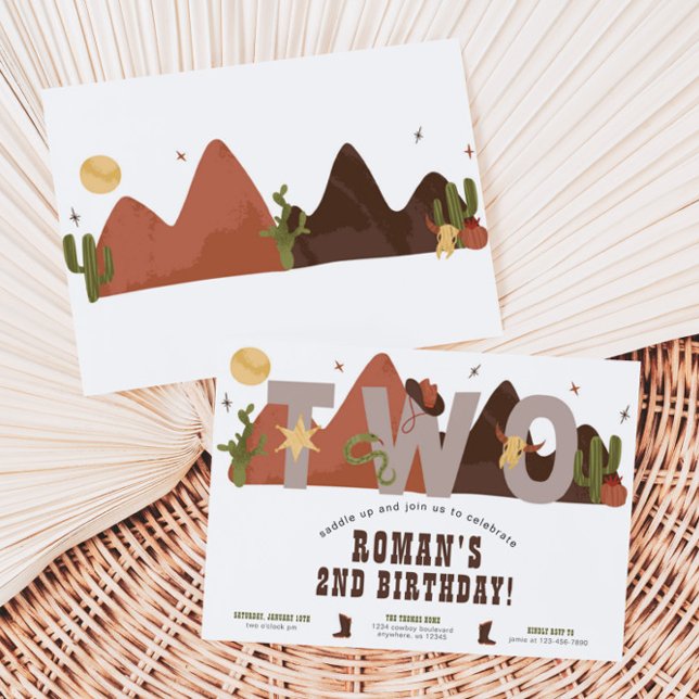 Western Cowboy 2. Geburtstag Einladung (Von Creator hochgeladen)