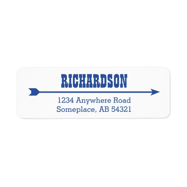 Western Cowboy Arrow Wollte Poster Navy Blue (Vorne)