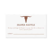 Western Cowboy Baby Duschkabine Windeln Raffle Tic