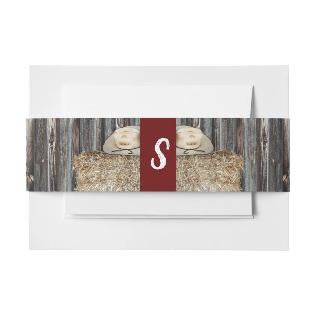 Western Cowboy Barn Einladungsbanderole (Vorderseite Beispiel)