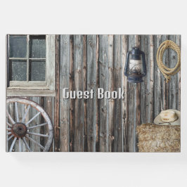 Western Cowboy Barn Tapestry Gästebuch