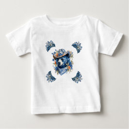 Western Cowboy Bear - Blue Bear with Floral Bandan Baby T-shirt