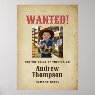Western Cowboy Birthday Gewollt Poster