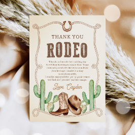 Western Cowboy Birthday Party Dankeskarte