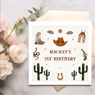 Western Cowboy Birthday Party Serviette