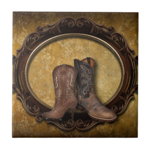 Western Cowboy Boot aus dem Stall Fliese
