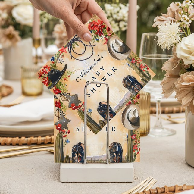 Western Cowboy Boots Baby Shower Serviette (Von Creator hochgeladen)