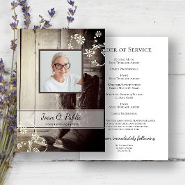 Western Cowboy Boots Beerdigungsdienst Gedenkstätt Programm