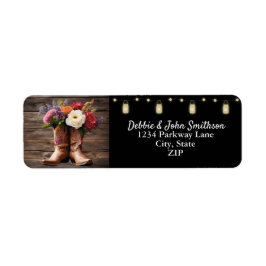 Western Cowboy Boots Floral Elegante Hochzeit