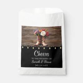 Western Cowboy Boots Floral Elegante Hochzeit Geschenktütchen