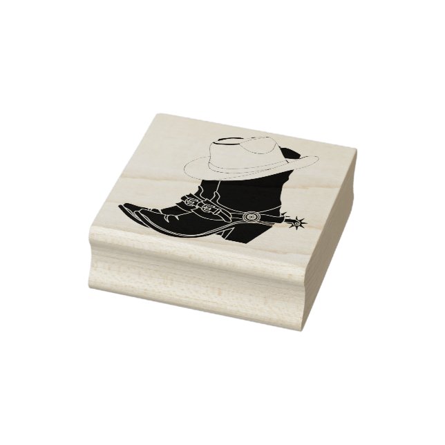Western Cowboy Boots & Hat Gummistempel (Stempel)