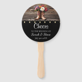 Western Cowboy Boots Rustikale Hochzeit Fächer