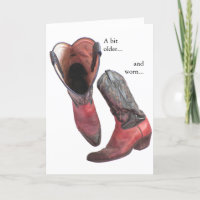 Western Cowboy Boots Vatertagskarte