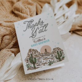 Western Cowboy Boy Babydusche Danke, Karten