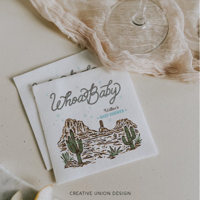 Western Cowboy Boy Babydusche Serviette (Von Creator hochgeladen)