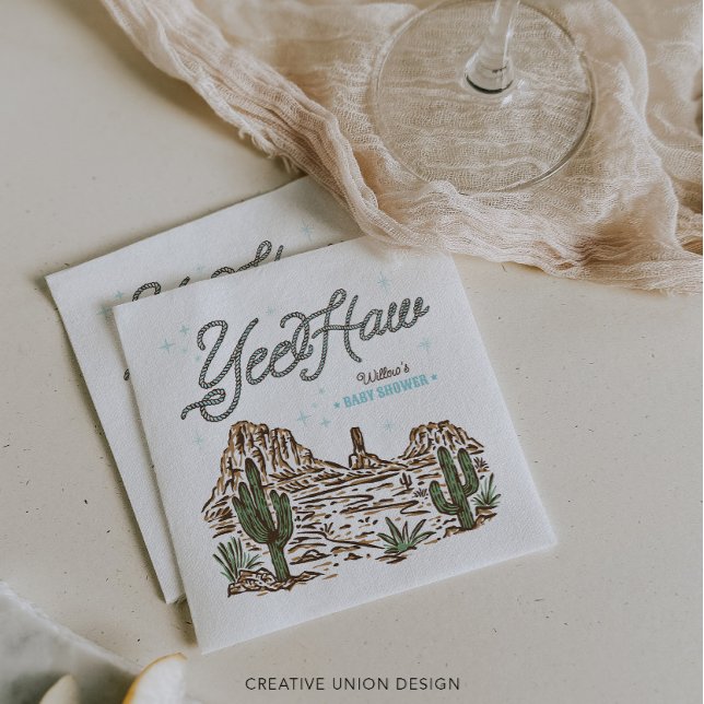 Western Cowboy Boy Babydusche Serviette (Von Creator hochgeladen)