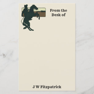 Western Cowboy Bucking Bronco Pferd Schreibpapier