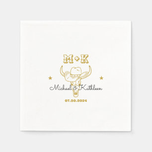 Western Cowboy Bull Skull Bohemisch Country Weddin Serviette