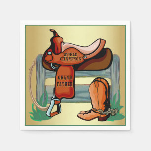 Western Cowboy Champion Großvater Sattelstiefel Serviette