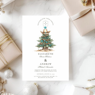 Western Cowboy Christmas Weddin Einladung