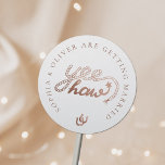 Western Cowboy Country Rustikale Hochzeit Runder Aufkleber<br><div class="desc">Western Cowboy Country Rustic Wedding Classic Round Sticker</div>