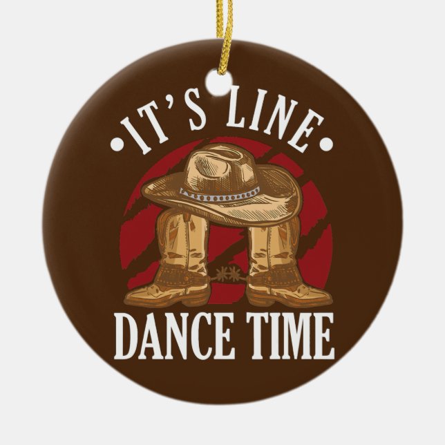 Western Cowboy Cowboy Boots Tanzschuhe Es ist Line Keramik Ornament (Vorne)