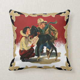 Western Cowboy Cowgirl HorChristmas Kissen