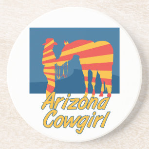 Western Cowboy Cowgirl Horse Barn Rodeo Untersetze Sandstein Untersetzer
