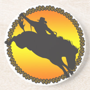 Western Cowboy Cowgirl Horse Barn Rodeo Untersetze Untersetzer
