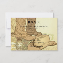 Western Cowboy Cowgirl Wedding RSVP