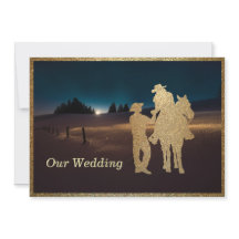 Western Cowboy Cowgirl Wedite Invite Verlobung