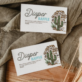 Western Cowboy Diaper Raffle Baby Duschkarte Begleitkarte