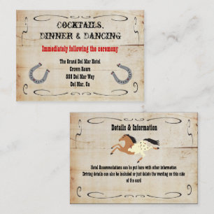 Western Cowboy Empfang Einschließungskarte einfüge Begleitkarte