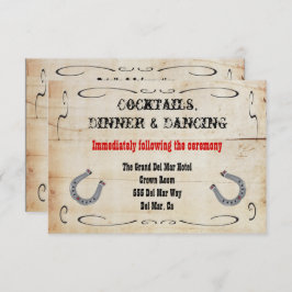 Western Cowboy Empfang Info Card Einladung