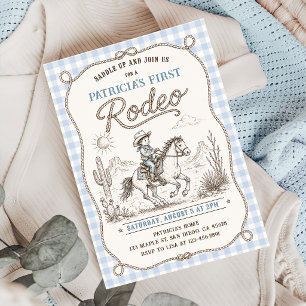 Western Cowboy Erste Rodeo 1. Geburtstagseinladung Einladung