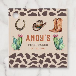 Western Cowboy First Rodeo Boys Geburtstag Geschenkanhänger