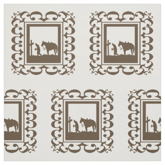 Western Cowboy Gebet Gestaltstoff Stoff (Muster)