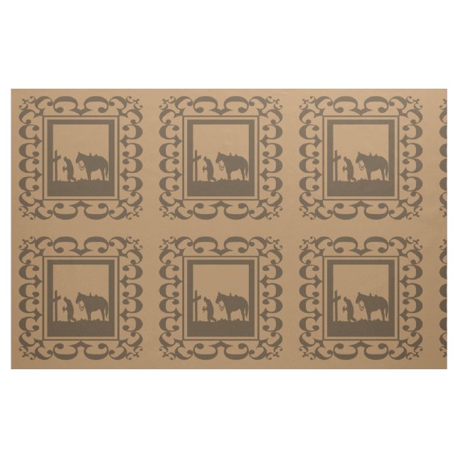 Western-Cowboy-Gebets-Entwurfs-Gewebe 9" Quadrat Stoff (Fat Quarter (45,7 x 55,9 cm))