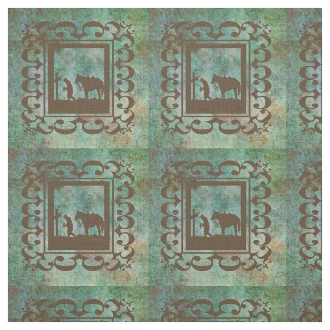 Western-Cowboy-Gebets-Entwurfs-Gewebe Stoff (Muster)