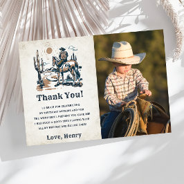 Western Cowboy Geburtstagsparty Danke Card Foto Einladung