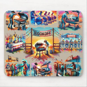 Western Cowboy GRILLEN Cookoff Szenen 1 Benutzerde Mousepad