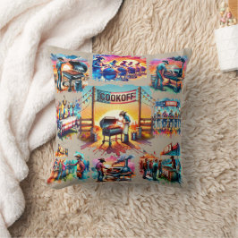 Western Cowboy GRILLEN Cookoff Szenen 1 Kissen