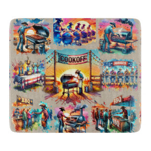 Western Cowboy GRILLEN Cookoff Szenen 1 Schneidebrett