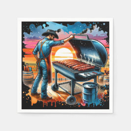 Western Cowboy GRILLEN Pit und Cook Serviette