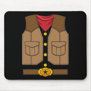 Western Cowboy Halloween Jungs Kinder Mousepad