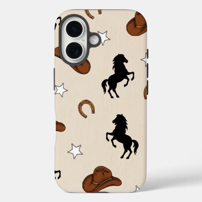Western Cowboy-Handyhülle - Vintage Case-Mate iPhone Hülle (Rückseite)