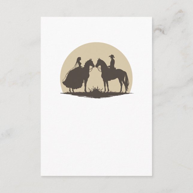 Western Cowboy Hochzeitskarte Begleitkarte (Rückseite)